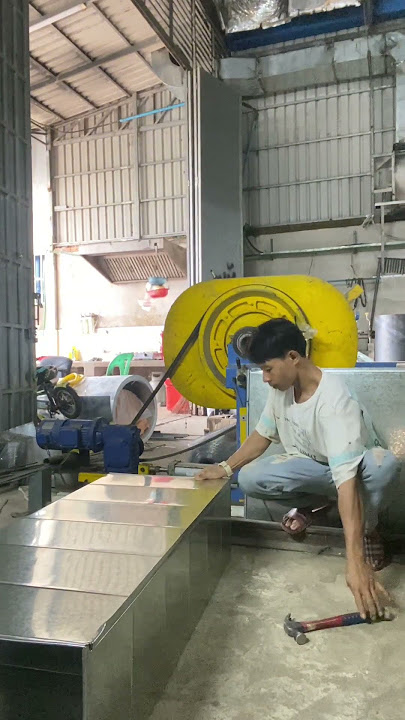 Insert duct seam. #duct  #machine