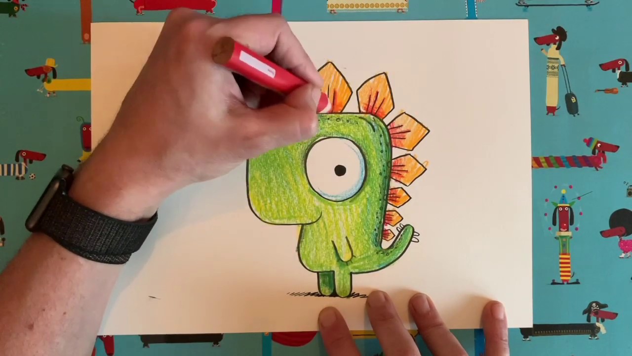 Rob Biddulph teaches us how to draw Gregosaurus - YouTube