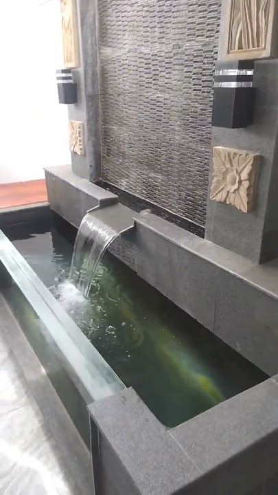 kolam ikan koi mini di dalam rumah menggunakan kaca