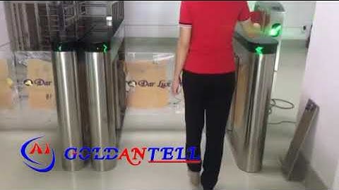 GAT-686 Speed gate swing barrier gate integrated with both QR code bar code and rfid card reader