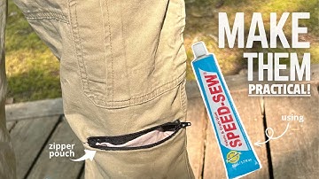 Create a Pocket and Install a Zipper (without sewing)