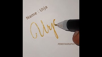 Name : Urja #calligraphy #cursivewriting #handwriting #lettering #shorts #shortvideos #youtubeshorts