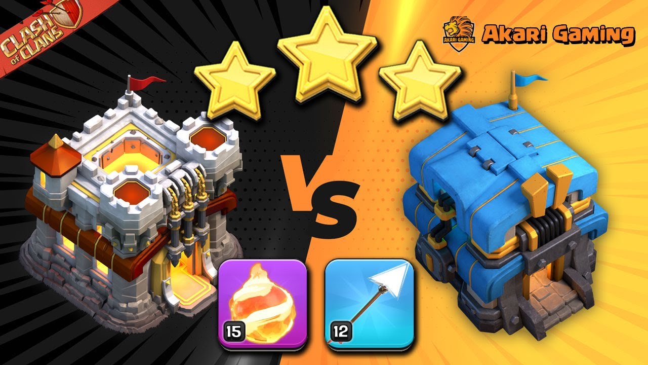 Tại sao Dùng Trang Bị Này Khi Đánh TH11 Vượt Cấp TH12 Clash of clans | Akari Gaming