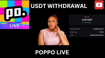 USDT Withdrawal On Poppo Live/ Different Withdrawal Options