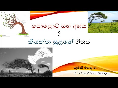 පොළොව සහ අහස / කියන්න සුළඟේ ගීතය / 3 ශ්‍රේණිය / 3 වන වාරය