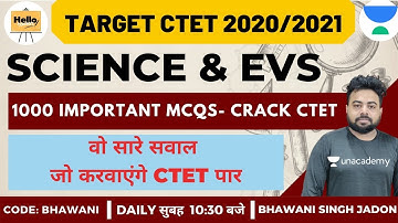 1000 Important MCQs- Crack CTET | Science & EVS | Target CTET 2020/2021