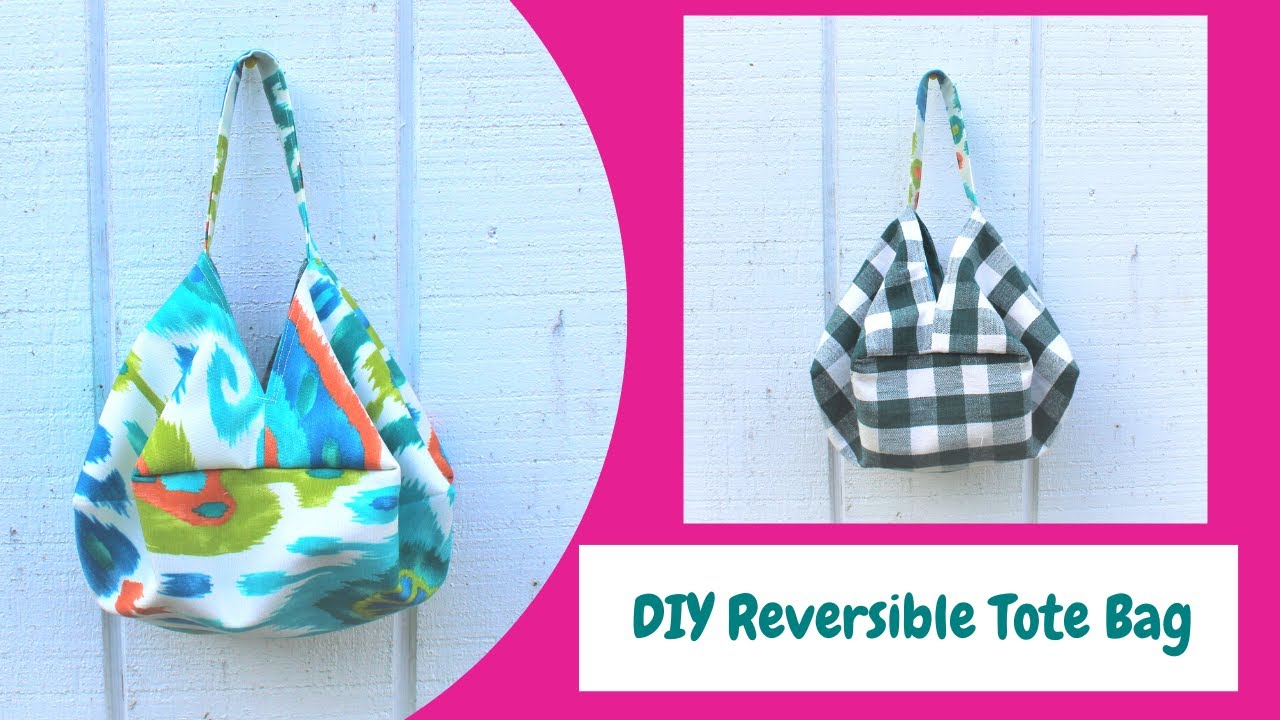 DIY Reversible Tote Bag/Sew a Tote Bag from 2 Squares!/Tutorial ...