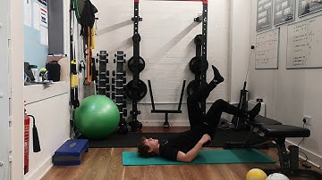 Single Leg Hamstring Bridge Off Bench
