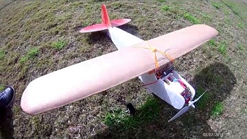 Piper J3 Cub  scratch build Maiden  Flight