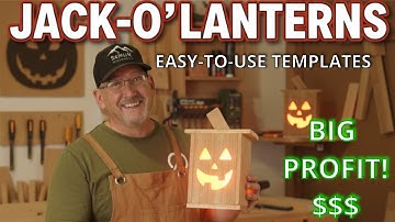 Easiest Way to Make Wooden Jack-O-Lanterns | Profitable and Easy Woodworking Project