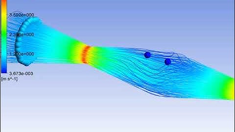 C D C Nozzle velocity streamline | ANSYS Fluent / CFX |  (Convergent - Divergent - Convergent)