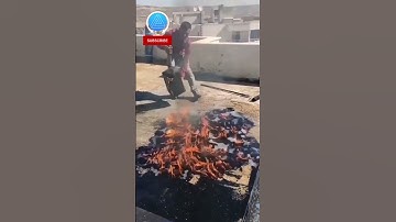 Man Opens Portal to Hell with Burning Asphalt #Shorts
