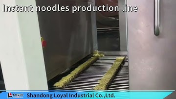 A well-equipped and technologically advanced fried instant noodle production line..