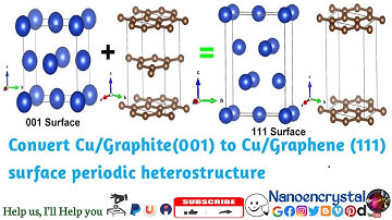 How to convert Cu_Graphite (001) to Cu_Graphene (111) surface periodic heterostructure using VESTA