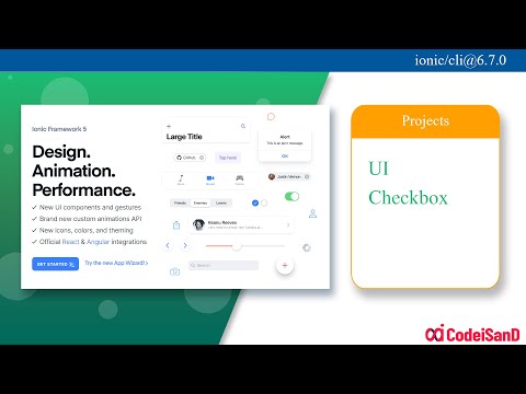 Checkbox ionic 5 UI tutorial