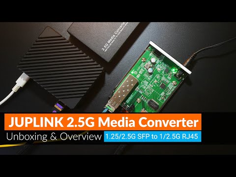 Inexpensive JUPLINK 2.5G Media Converter (SFP to 2.5GbE RJ45) - Unboxing & Overview