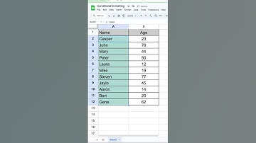 Conditional formatting in 30 seconds in #googlesheets #shorts
