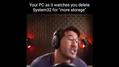 Your PC as it watched you delete system32 for more storage