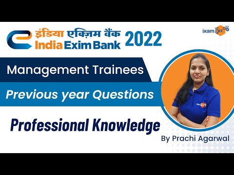 EXIM Bank Recruitment 2022  | Professional Knowledge | Previous year Questions | By Prachi Agarwal