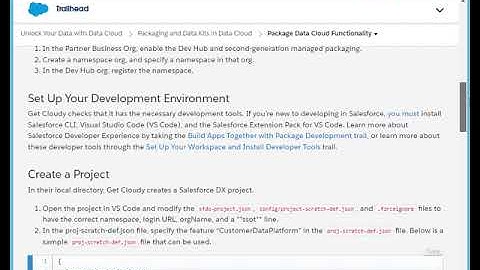 Package Data Cloud Functionality