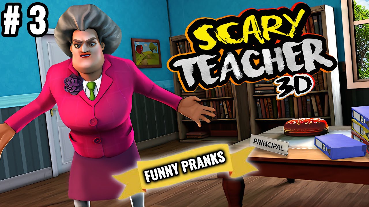 Scary Teacher 3D Prank Gameplay Part 3 (I MADE HER CRY) - YouTube