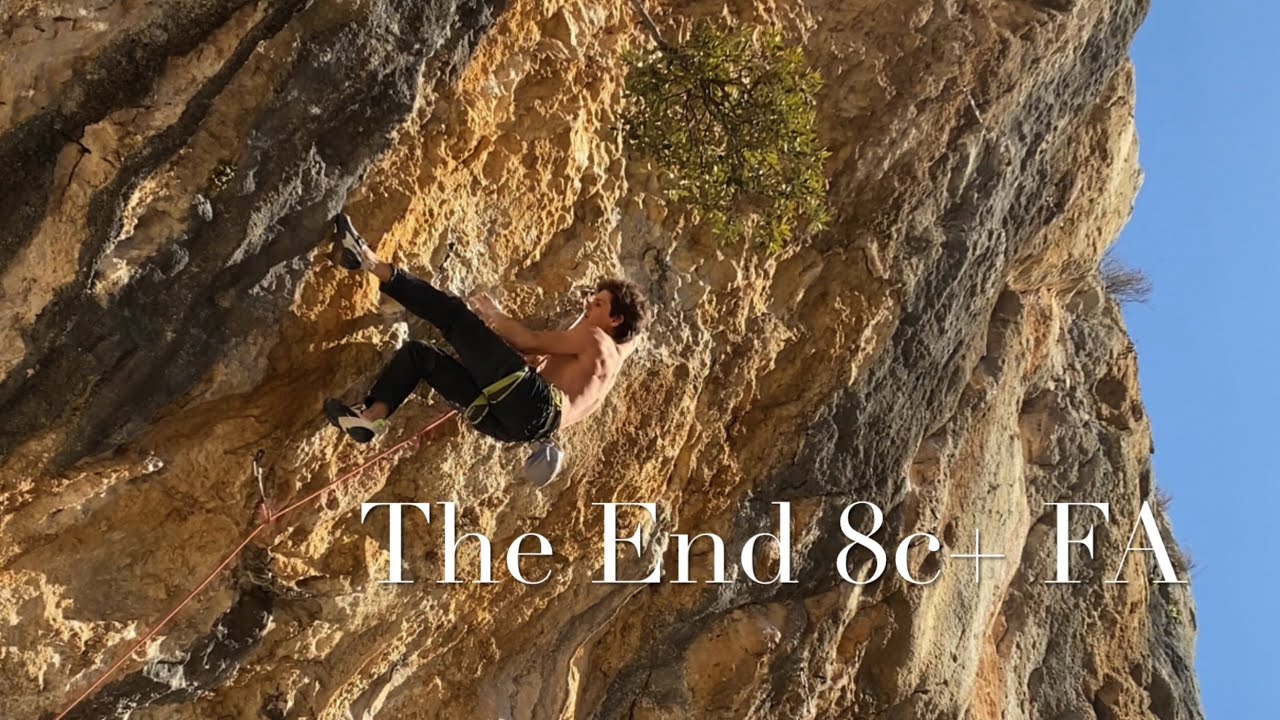 First ascent of “The End” 8c+, Medveja, 29.1.2022