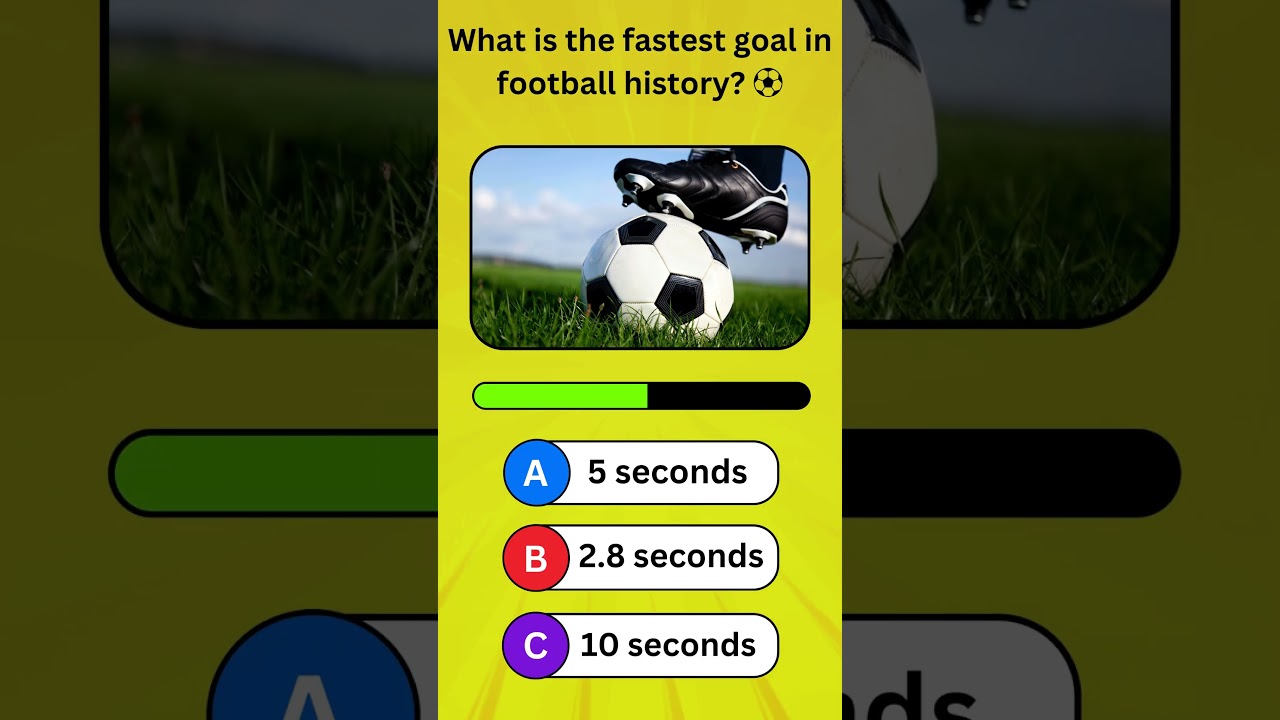 Fastest Goal in Football History! Can You Guess? ⚽⏳🤯 | Quiz Time #shorts #footballquiz