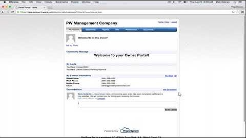 Owner Portal, Propertyware.  PMI Integrity Properties