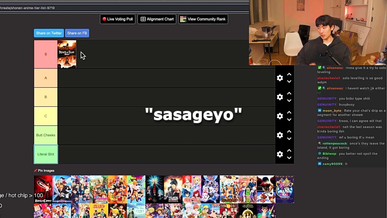 6'5 asian male shows the only valid anime tier list