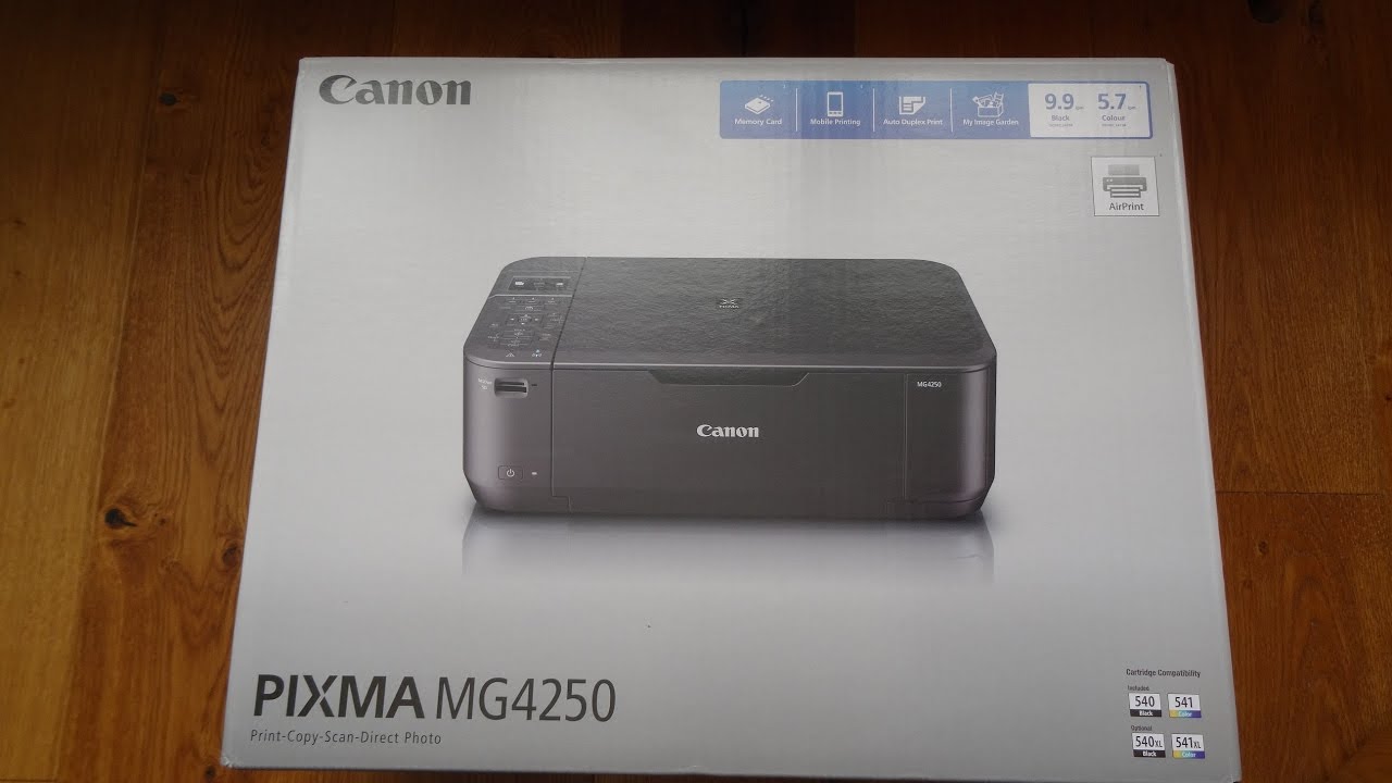 Pengeudlån Følsom tekst Canon PIXMA MG4250 All-In-One Wi-Fi Printer Unboxing and setup - YouTube