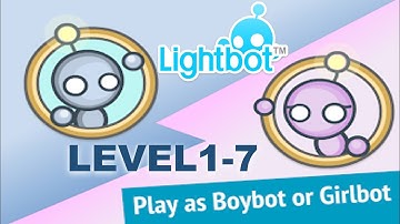 Lightbot Solution Level 1-7