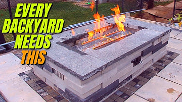 Gas Fire Pit Warming Trends Installation with Push Button Ignition