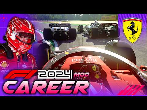 F1 24 Mod CAREER MODE Part 4: FIRST WIN IN FRONT OF THE TIFOSI?! | Leclerc Ferrari Career