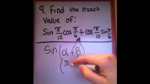 Find the exact value of sin pi/12