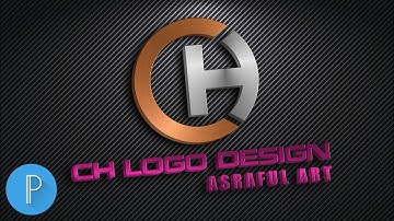 CH" 3D professional logo design on android mobile, Pixellab tutorial [[ASRAFUL ART]]