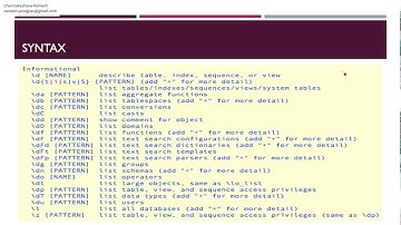 psql interface commands