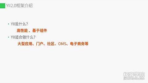 1、YII 2 0 框架介绍 YII 2.0 框架入门