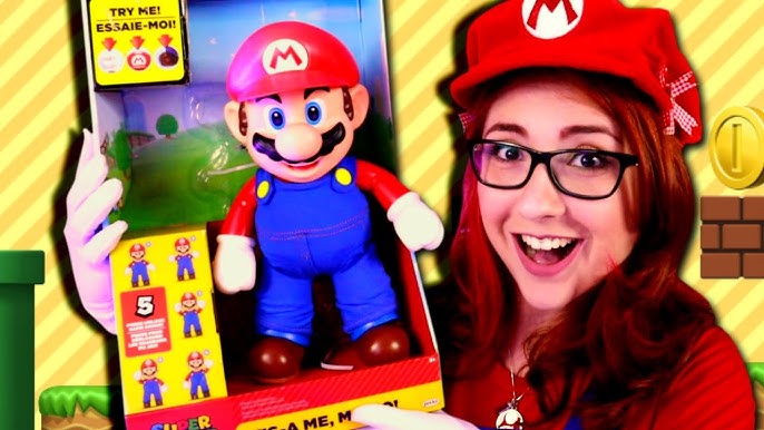 SUPER MARIO It's-A Me, Mario! Figura de acción coleccionable, figura de  Mario Talking Posable, más de 30 frases y sonidos de juego, 12 pulgadas de