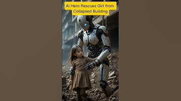 "AI Hero Rescues Girl from Collapsed Building #rescue #sad #cute #save #art #ai #airescue #aiart