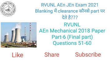 RVUNL AEn Mechanical 2018 Paper(Part-6)| Detailed analysis & expected questions| RVUNL AEn JEn 2021