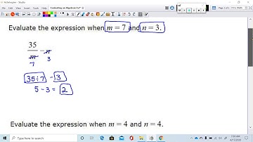 Evaluating an Algebraic Expression Whole Numbers With Two Operations