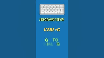 Shortcut keys of MS Word | Ctrl +G | Goto Command