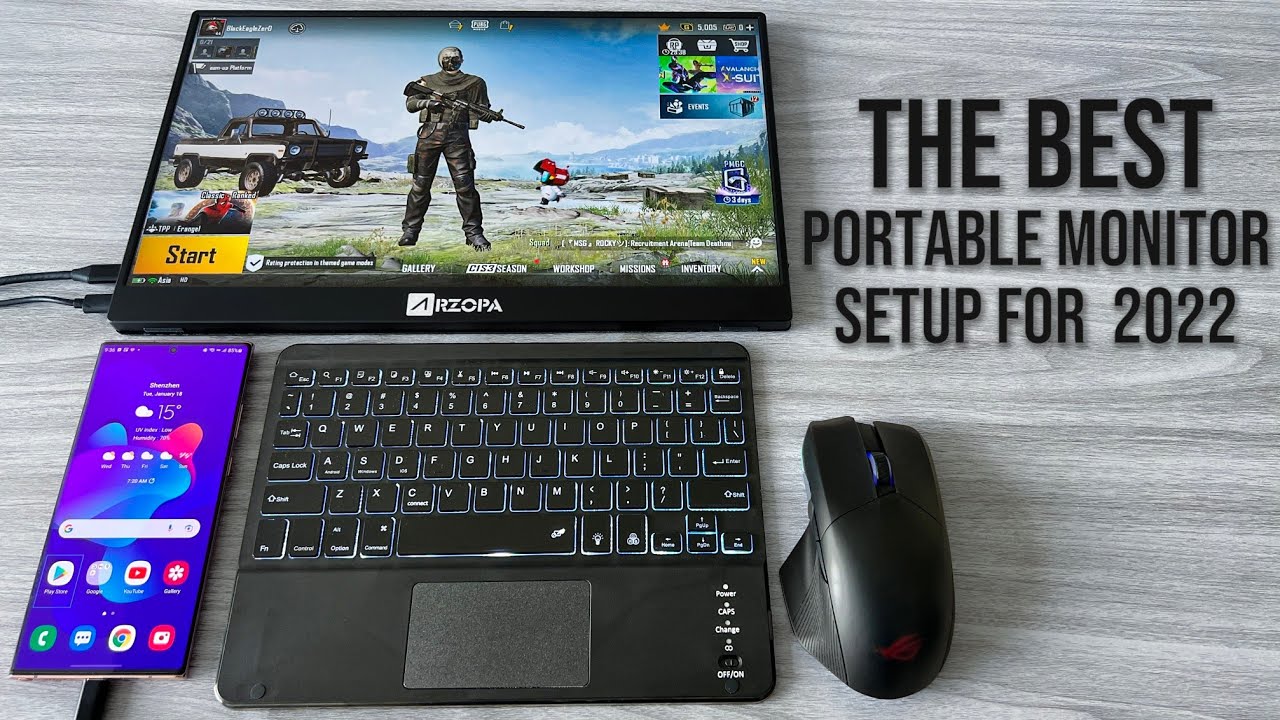 The Best Portable Monitor Setup for 2022 ARZOPA E1 Extreme Base 4K IPS  15.6 - TESTING 