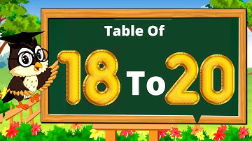 Table of 18 to 20 | multiplication table of 18 to 20 | rhythmic table of Eighteen to Twenty