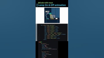 Lamp On Off Animation #code-with-react #css #shorts