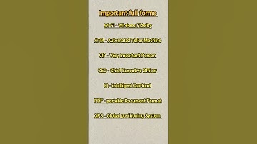 Major Full Forms | Full forms | #generalknowledge #video #quiz #fullforms #enjoy #freetime