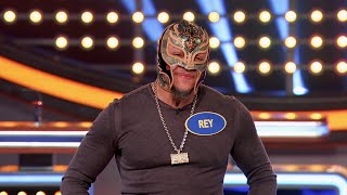 WWE Wrestler Rey Mysterio and His Daughter Aalyah Play Fast Money  Celebrity Family Feud