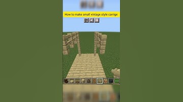how to make small vintage style carrige in Minecraft|| #ytsorts #youtubeshorts #trendingshorts