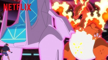 Gigantamax Duraludon vs Gigantamax Charizard | Pokémon Journeys: The Series | Netflix Family