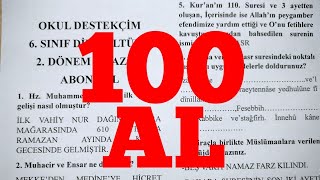 6. Sınıf Din Kültürü 2. Dönem 2. Yazılı